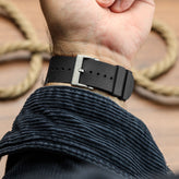 TidalPass British Military FKM Rubber Watch Strap - Black