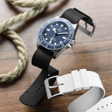 TidalPass British Military FKM Rubber Watch Strap - Black