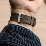 TidalPass British Military FKM Rubber Watch Strap - Brown