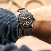 TidalPass British Military FKM Rubber Watch Strap - Brown