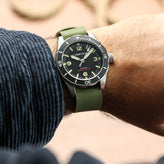 TidalPass British Military FKM Rubber Watch Strap - Green