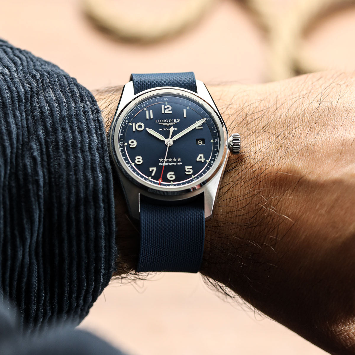 TidalPass British Military FKM Rubber Watch Strap - Navy