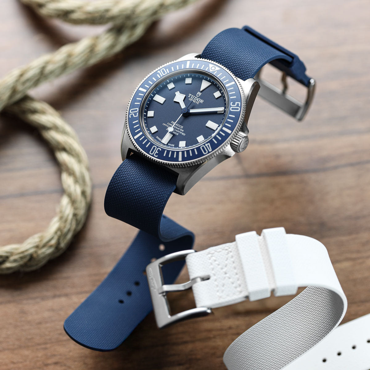 TidalPass British Military FKM Rubber Watch Strap - Navy