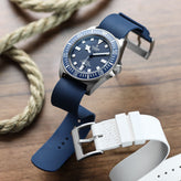 TidalPass British Military FKM Rubber Watch Strap - Navy