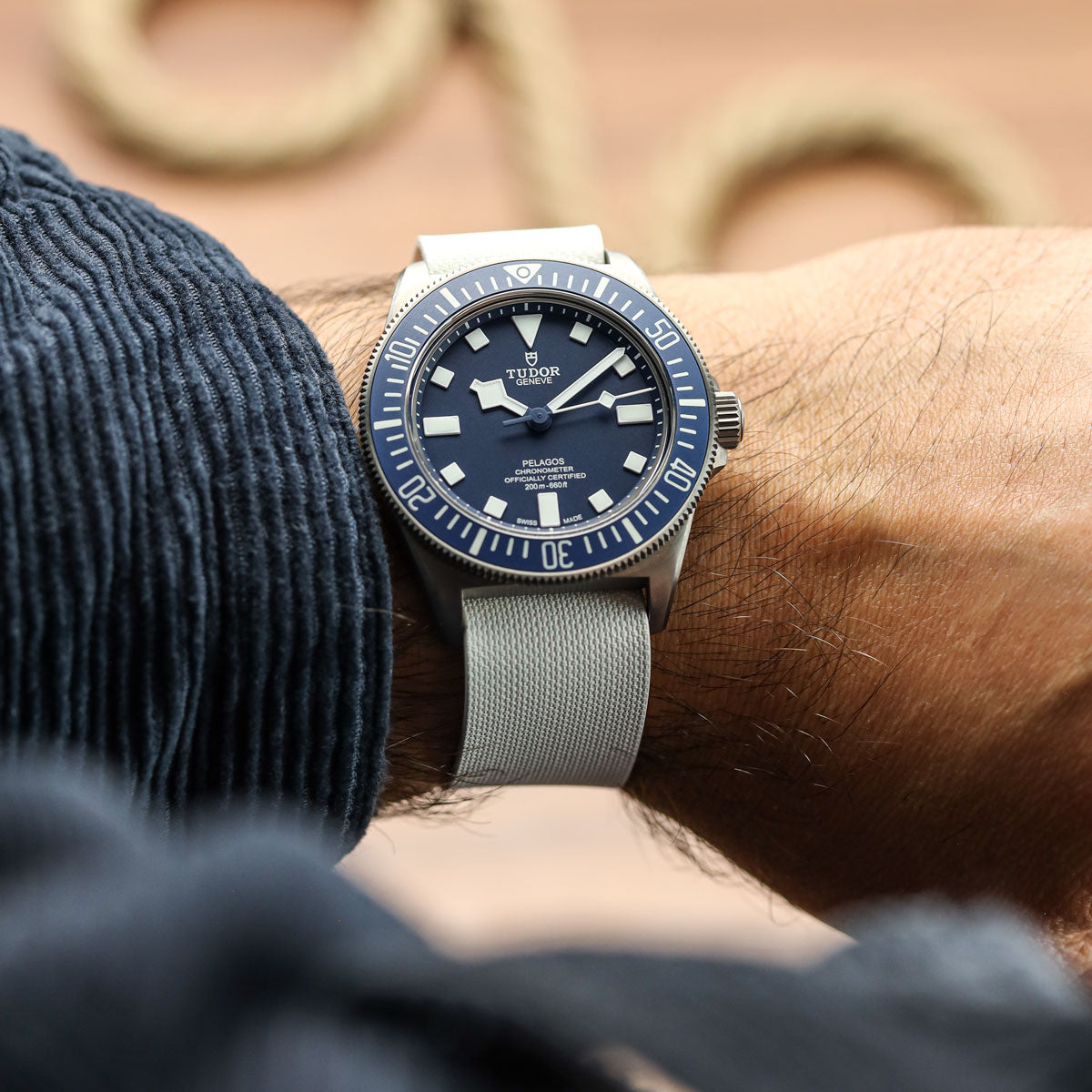 TidalPass British Military FKM Rubber Watch Strap - White