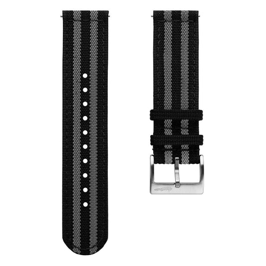 RidgeFlex Two-Piece Military Nylon Watch Strap - Bond