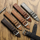 Camden Hand-Stitched Genuine Leather Watch Strap