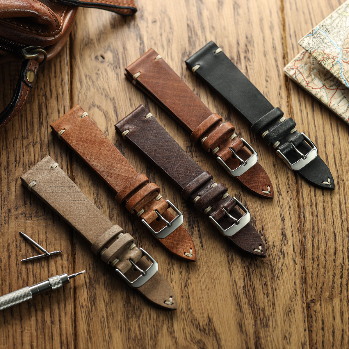 Cortez Genuine Leather Watch Strap