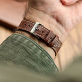 Hand Stitched Italian Leather Watch Strap  - Alpine Tan