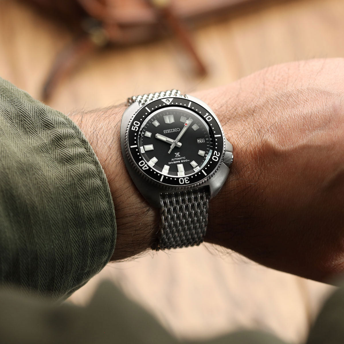 Genuine H Link Shark Mesh 316L Stainless Watch Bracelet - Polished