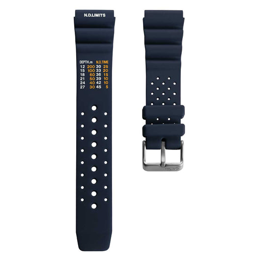 Abyss ProDive PU Rubber Watch Strap - Blue