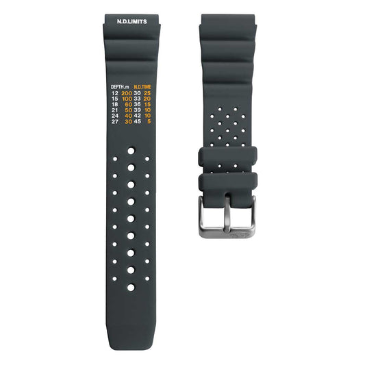 Abyss ProDive PU Rubber Watch Strap - Grey