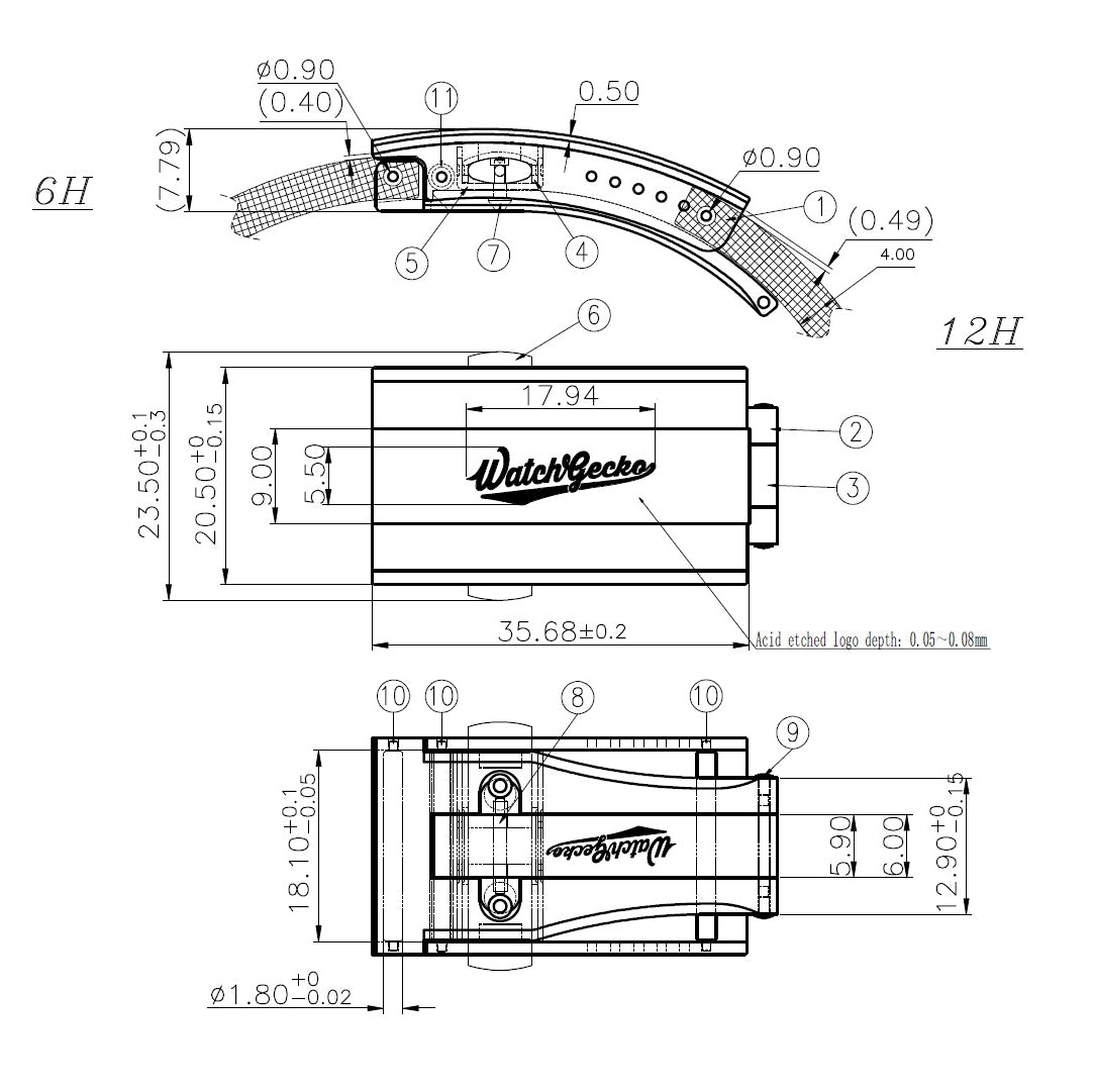Push Button Divers Deployant Buckle - Brushed / Polished