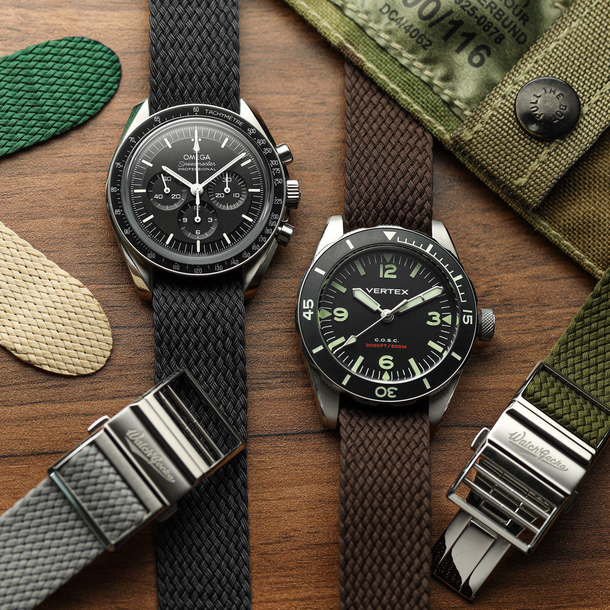 OCTOPOD Perlon Nylon Watch Strap - Onyx