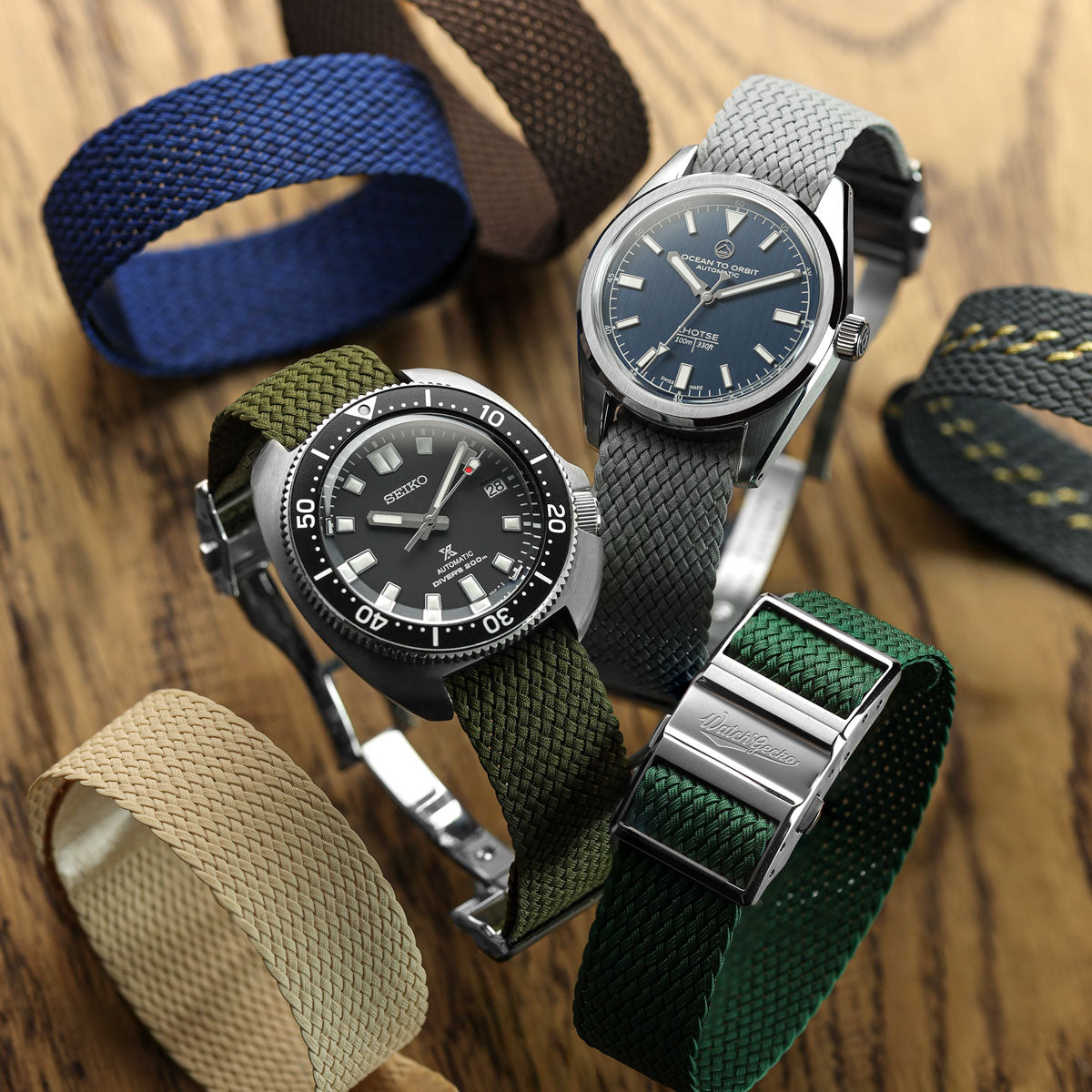 OCTOPOD Perlon Nylon Watch Strap - Jade Green