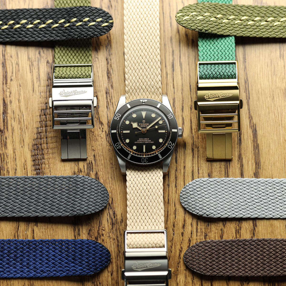 OCTOPOD Perlon Nylon Watch Strap - Jade Green