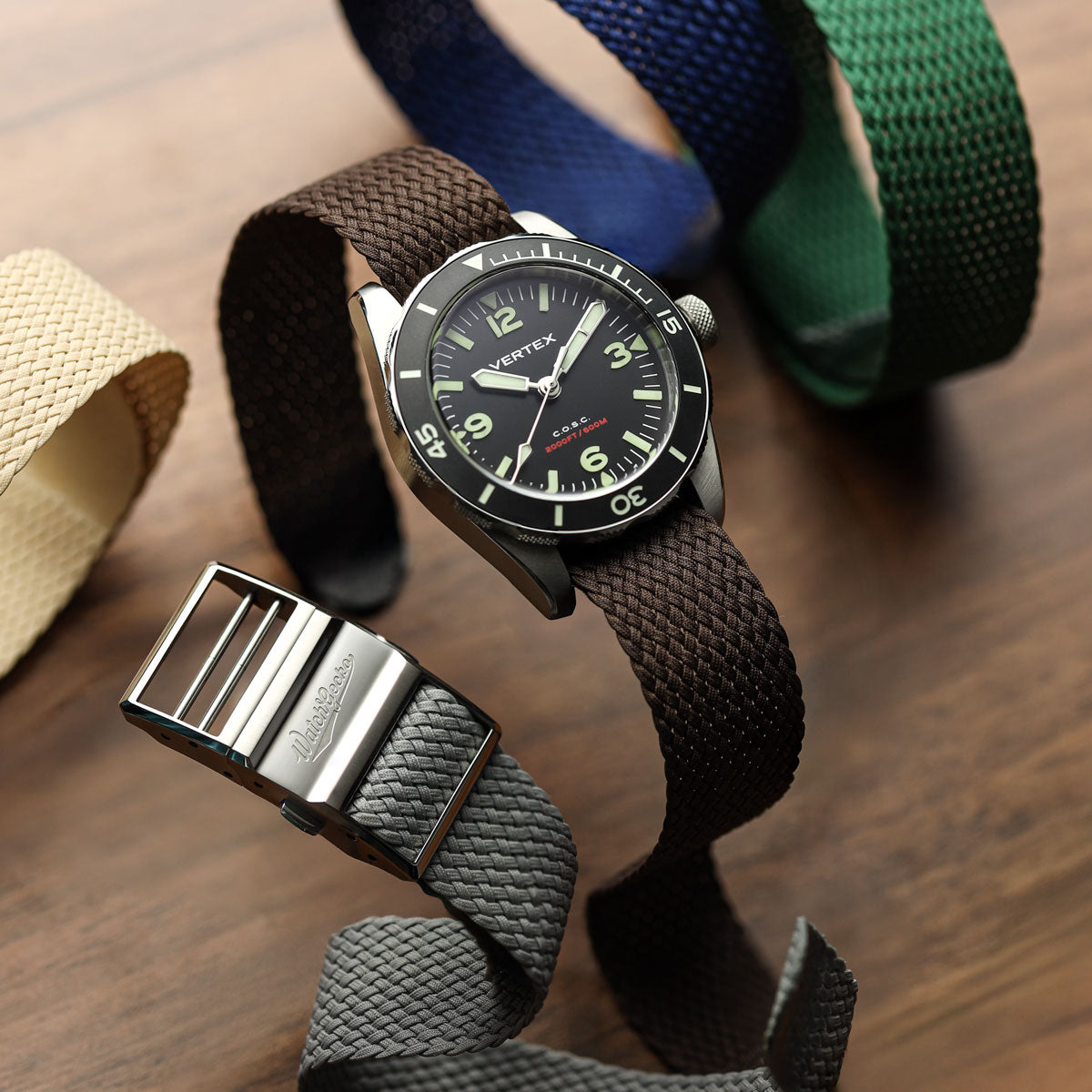 OCTOPOD Perlon Nylon Watch Strap - Jade Green