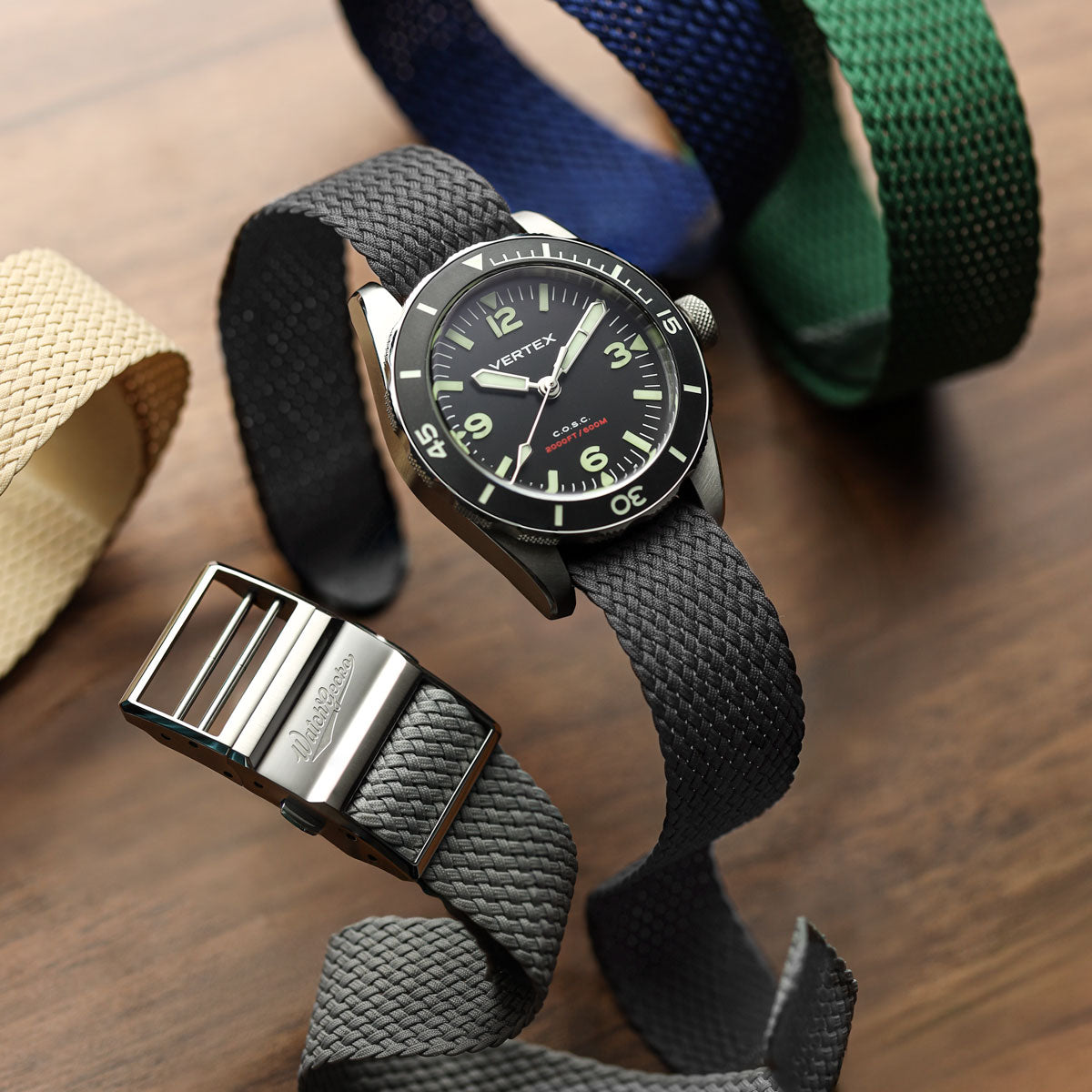 OCTOPOD Perlon Nylon Watch Strap - Granite