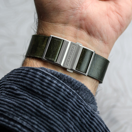 OCTOPOD Oxford Leather Watch Strap - Vintage Green