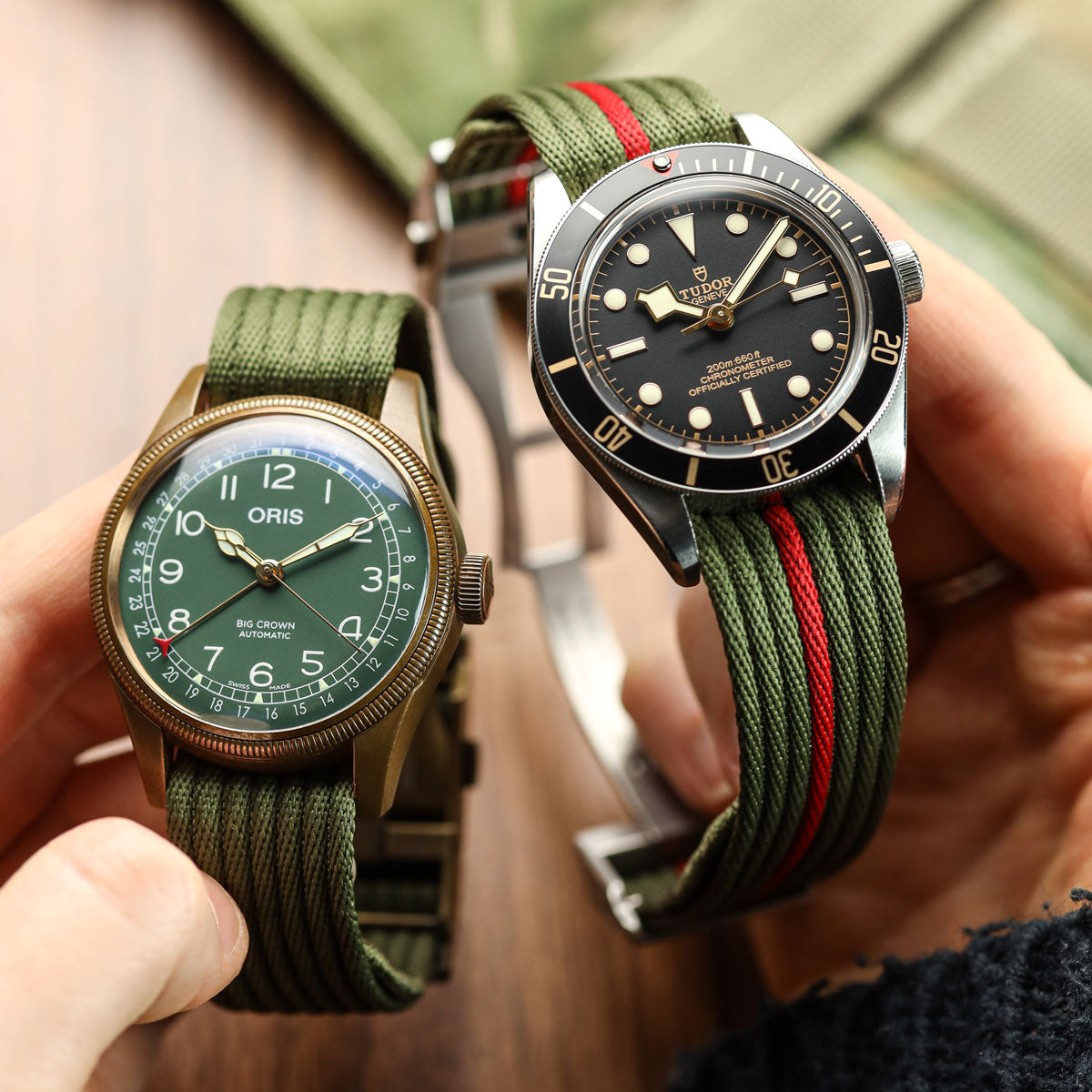 OCTOPOD Naval-Marine Fabric Watch Strap - Olive Drab