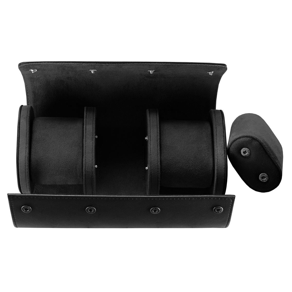 WatchGecko 3 Watch Travel Roll Case - Black