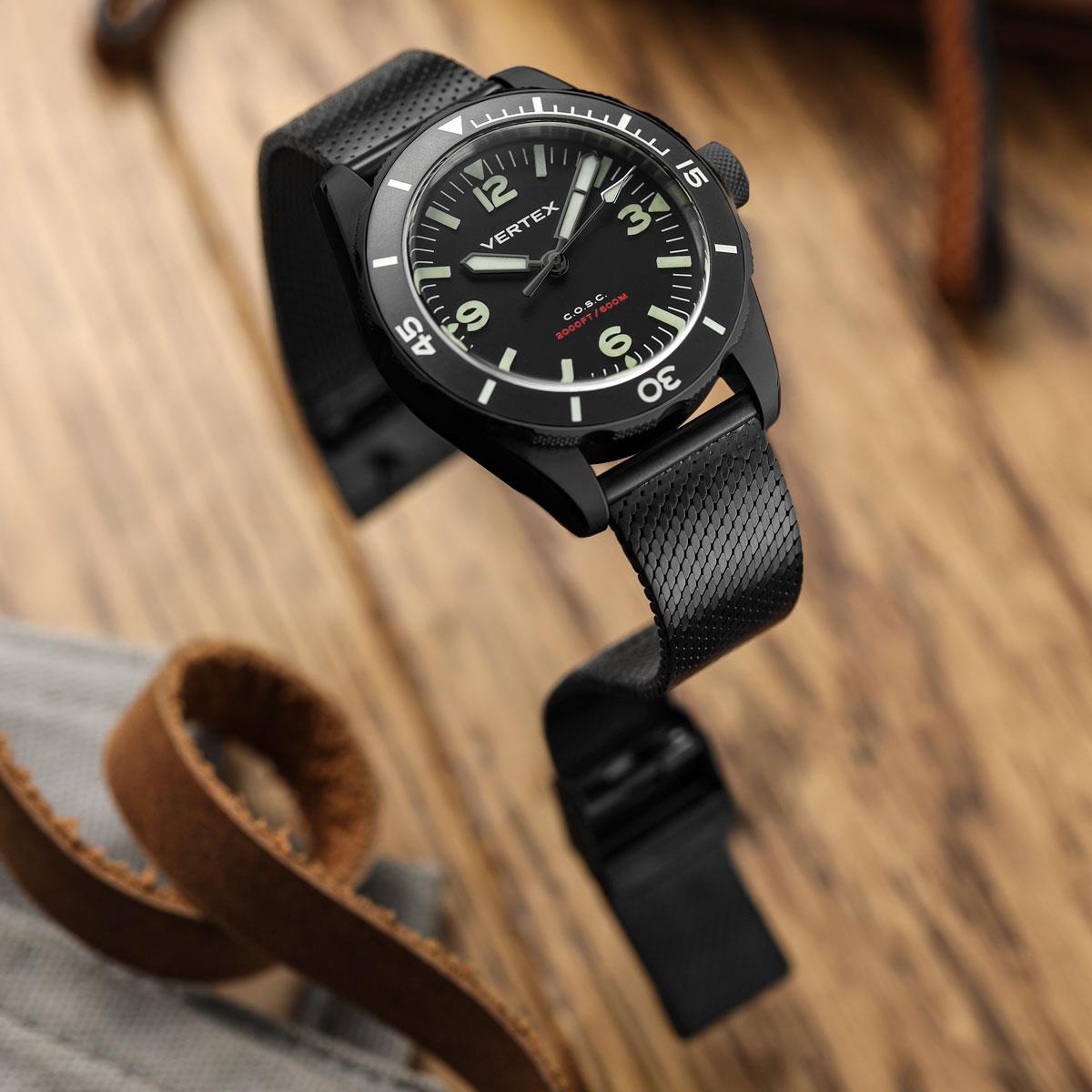 Calibre 1960 Mesh Watch Strap - PVD Black