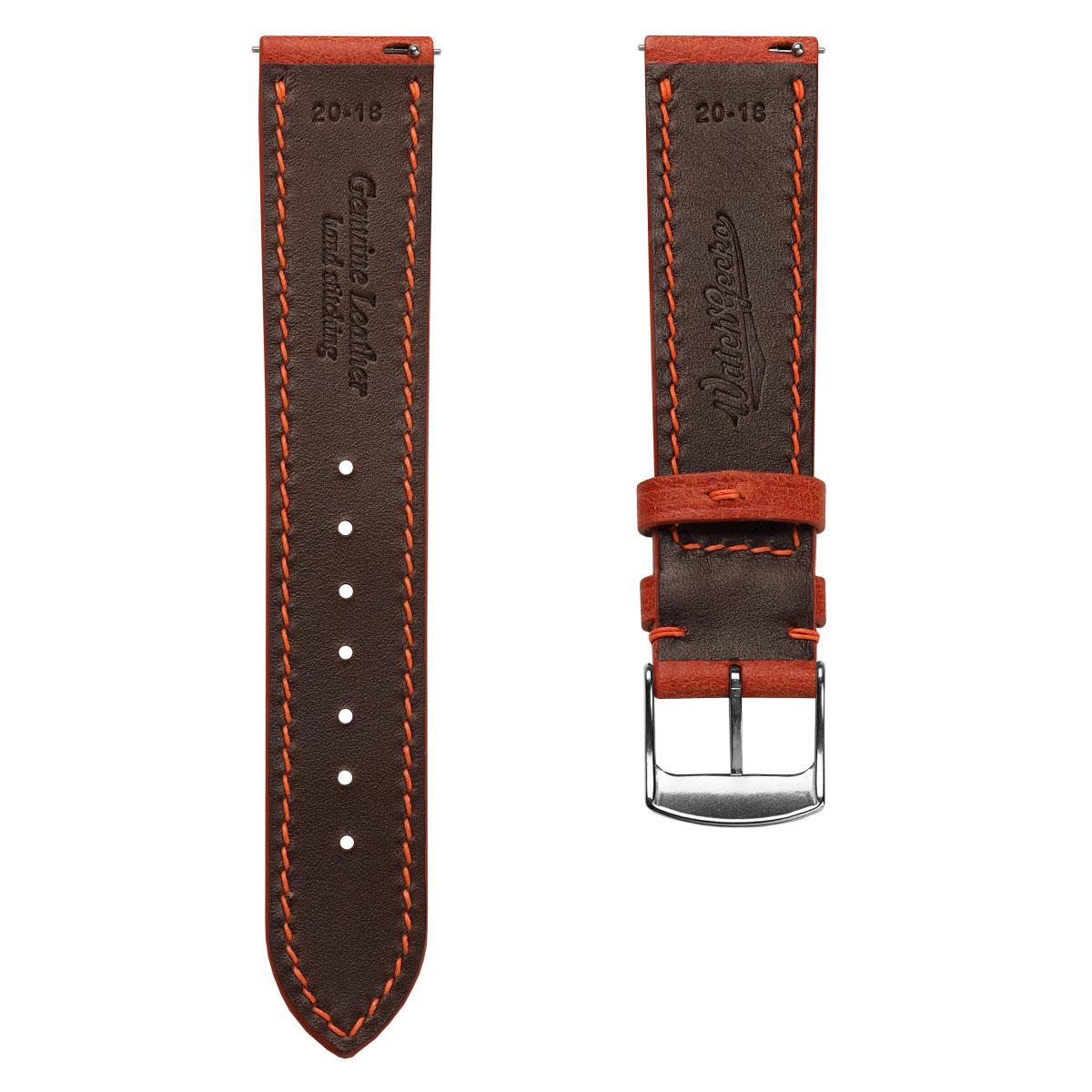 Ravello Tuscan Leather Watch Strap - Rust