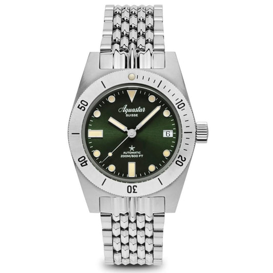 Aquastar Model 60 Green Dial BoR Bracelet