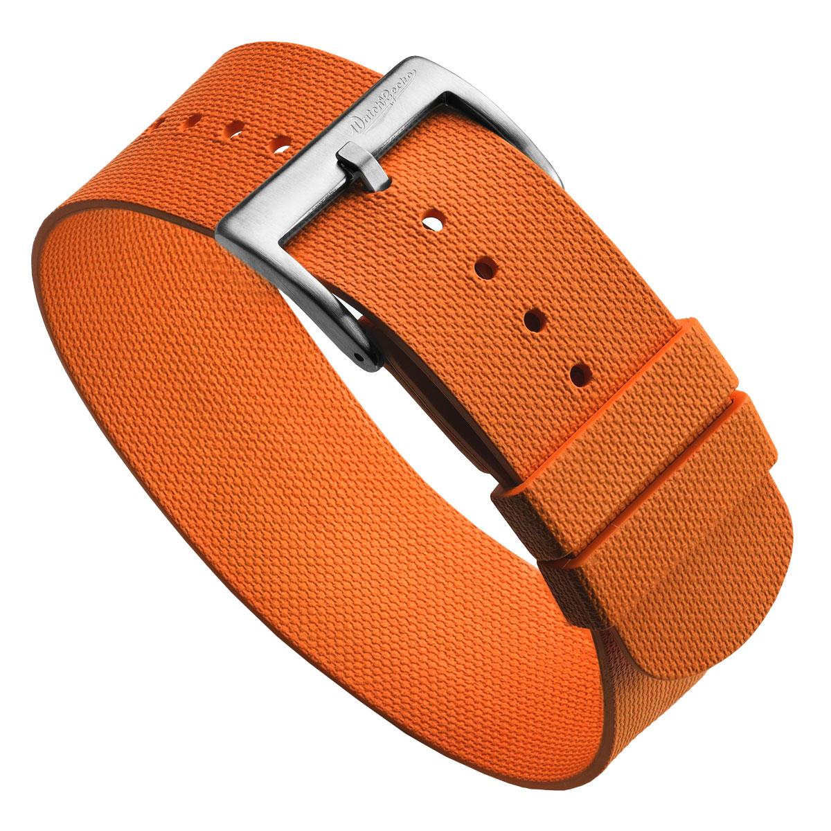TidalPass British Military FKM Rubber Watch Strap - Orange