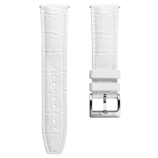 Everglade Alligator Pattern FKM Rubber Strap - Ivory White