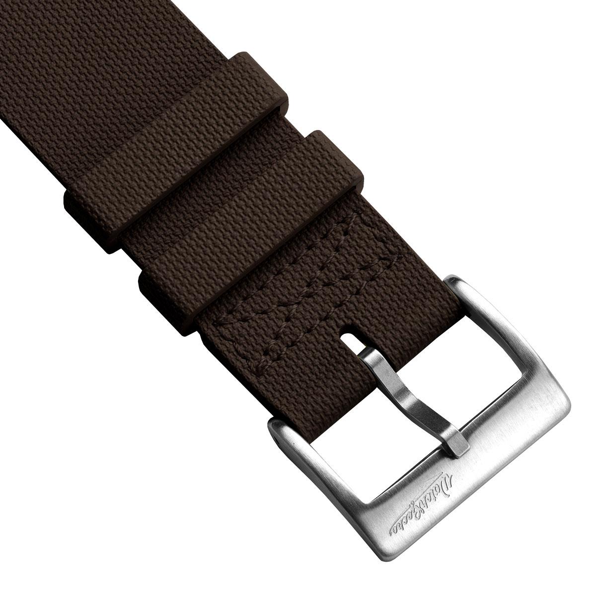 TidalPass British Military FKM Rubber Watch Strap - Brown