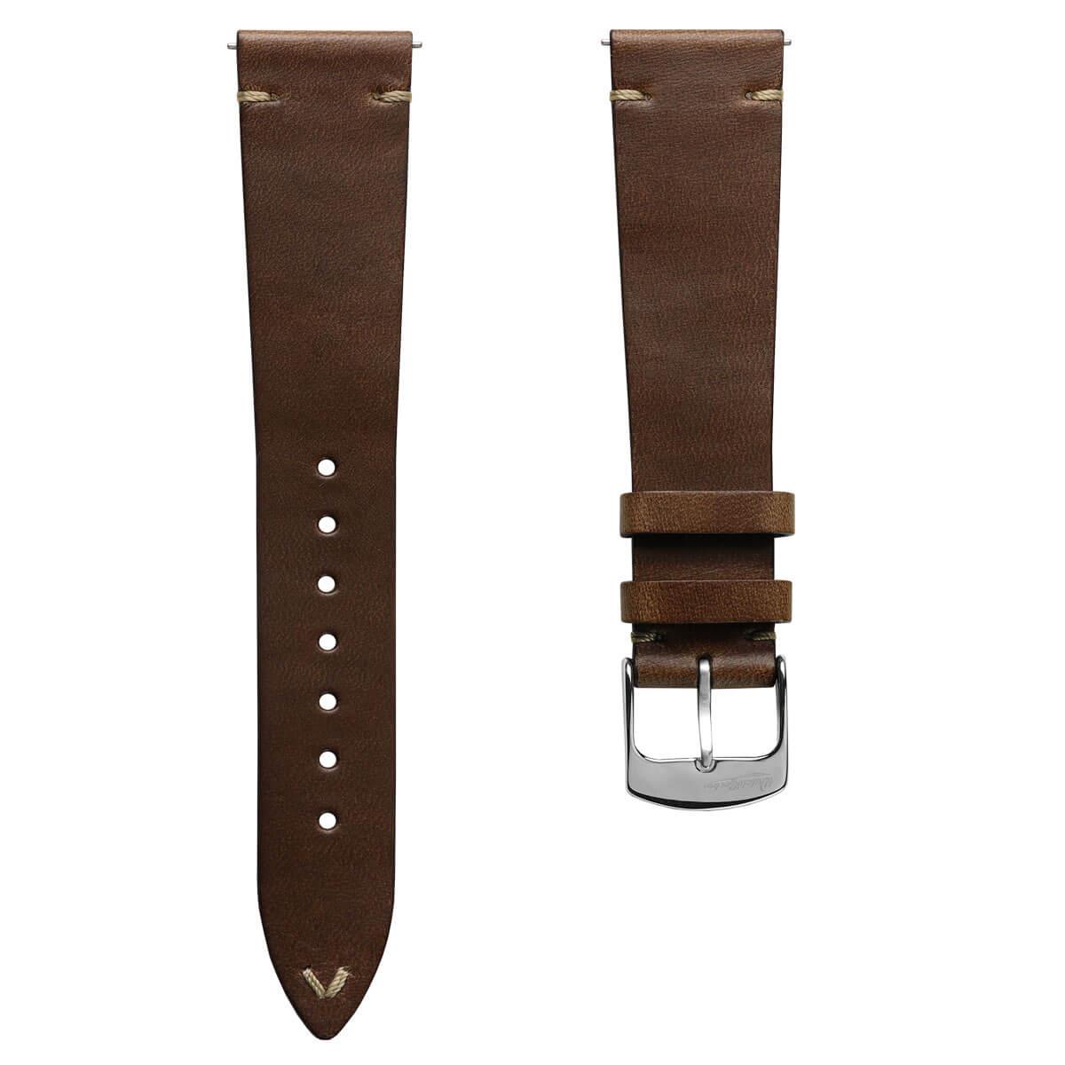Genuine Horween Chromexcel® V-Stitch Leather Watch Strap