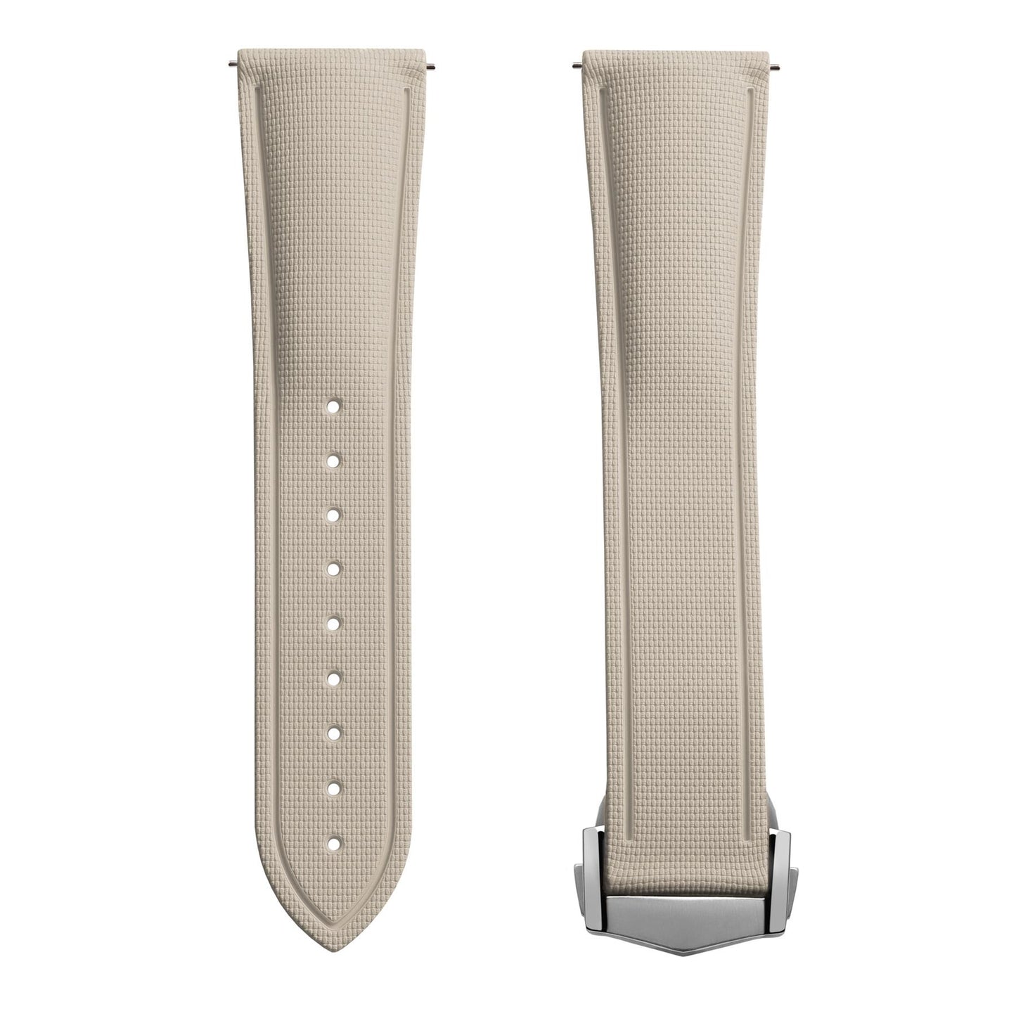 Endurance Rubber Deployant Watch Strap - Sandstone Beige