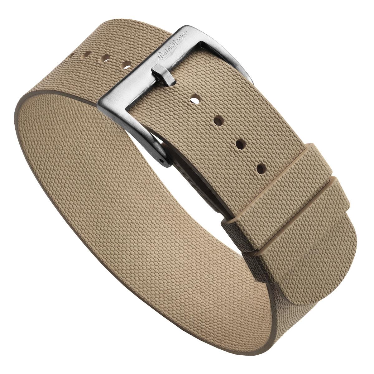 TidalPass British Military FKM Rubber Watch Strap - Beige