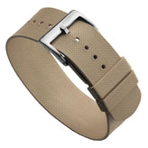 TidalPass British Military FKM Rubber Watch Strap - Beige