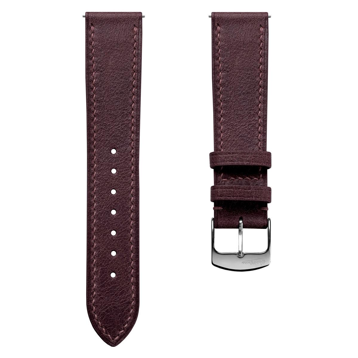 Ravello Tuscan Leather Watch Strap - Bordeaux