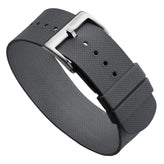 TidalPass British Military FKM Rubber Watch Strap - Grey