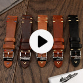 Simple Handmade Italian Leather Watch Strap - Chocolate Brown