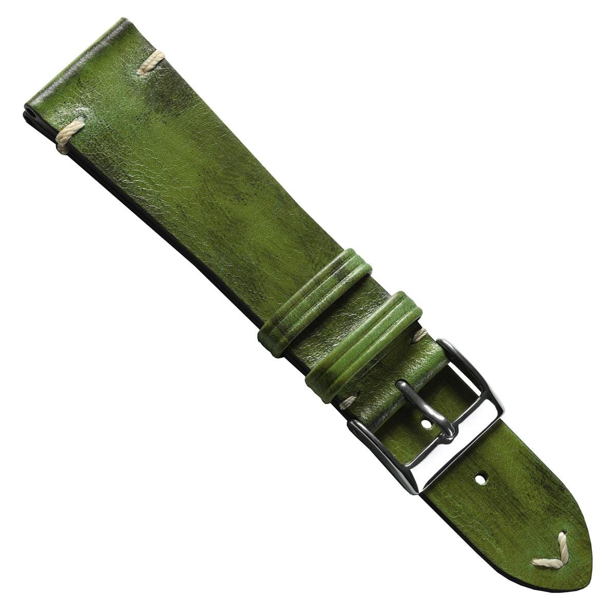 Bormio Handmade Italian Ibiza Leather Watch Strap - Ibiza Green