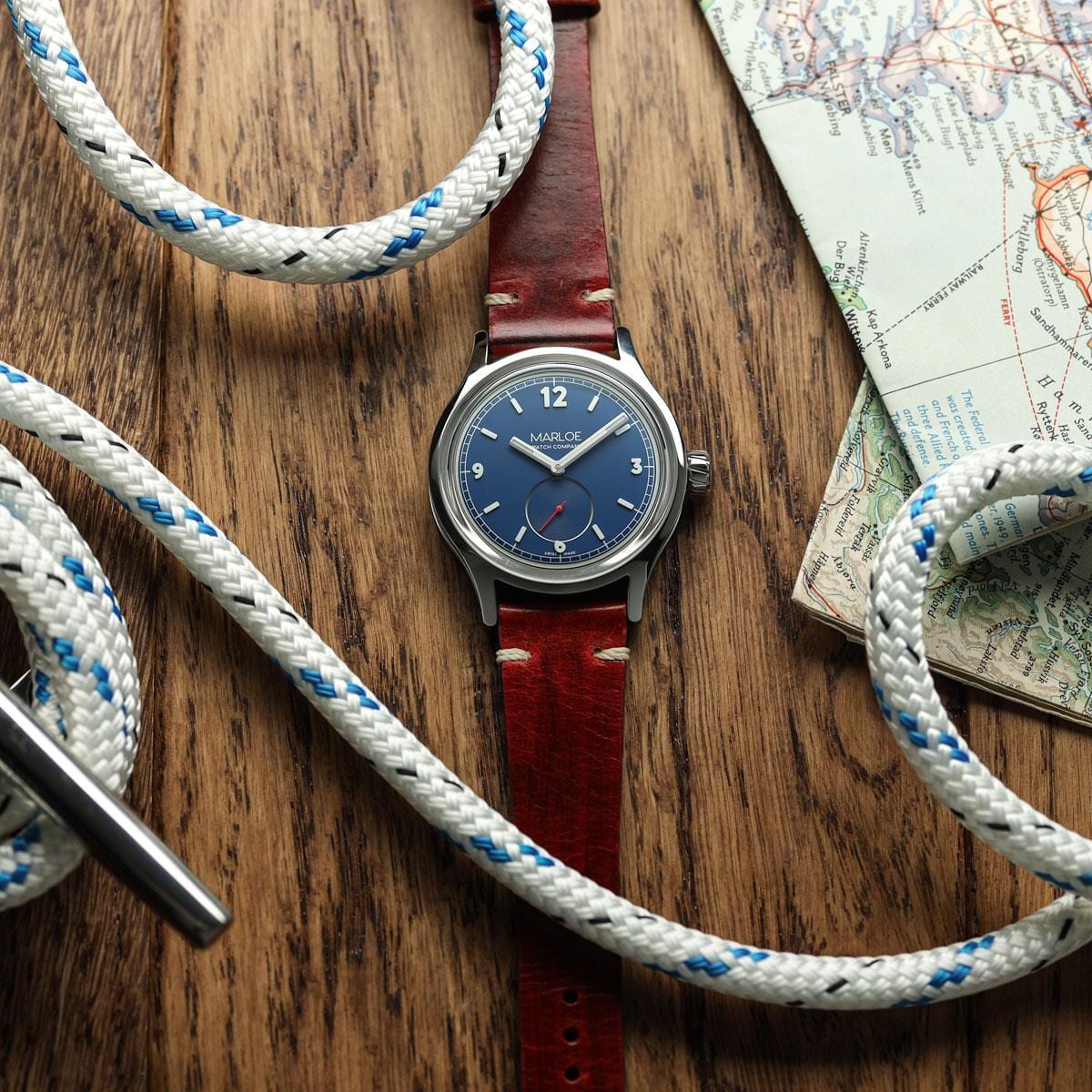 Bormio Handmade Italian Ibiza Leather Watch Strap - Ibiza Red