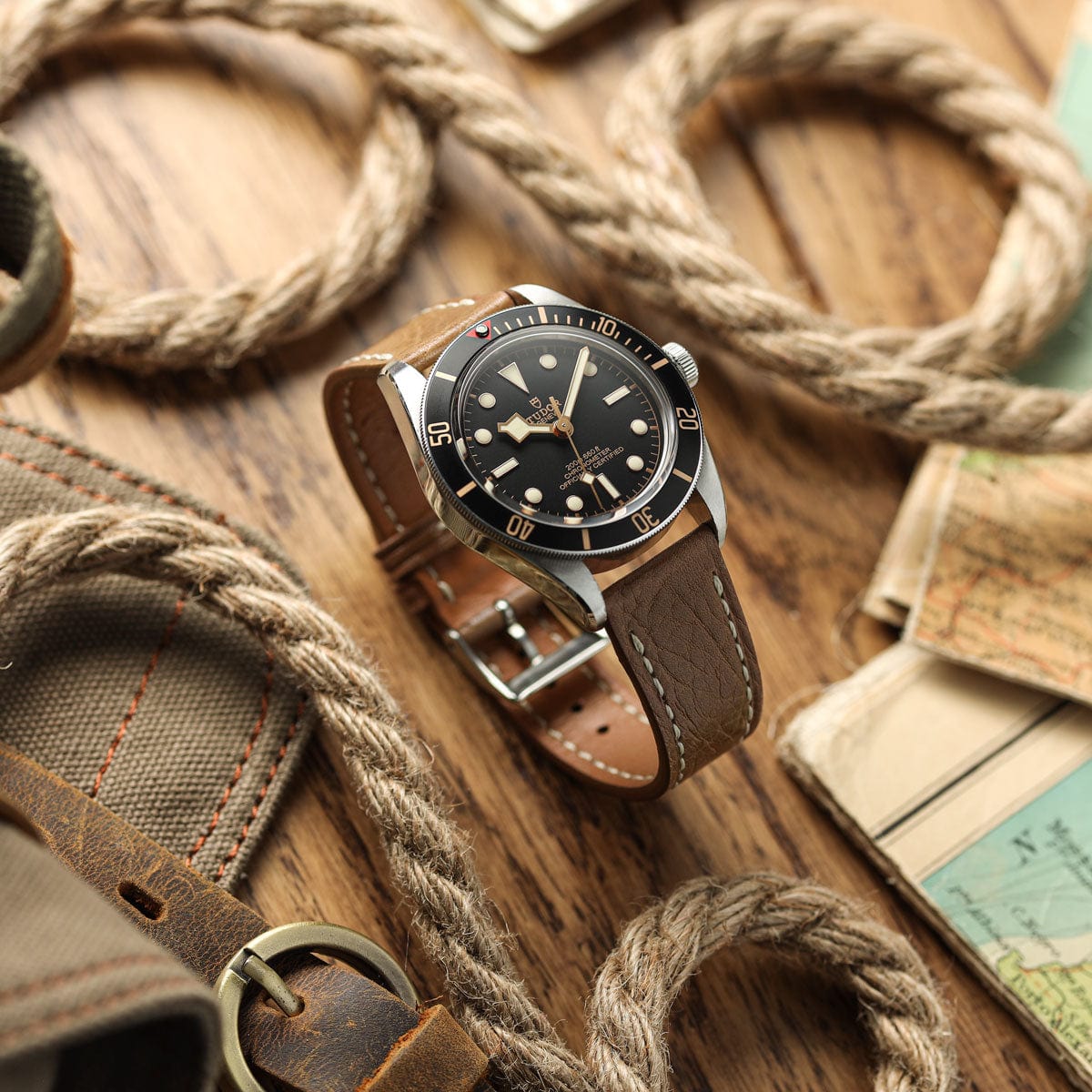 Castile Handmade Spanish Leather Watch Strap - Light Brown