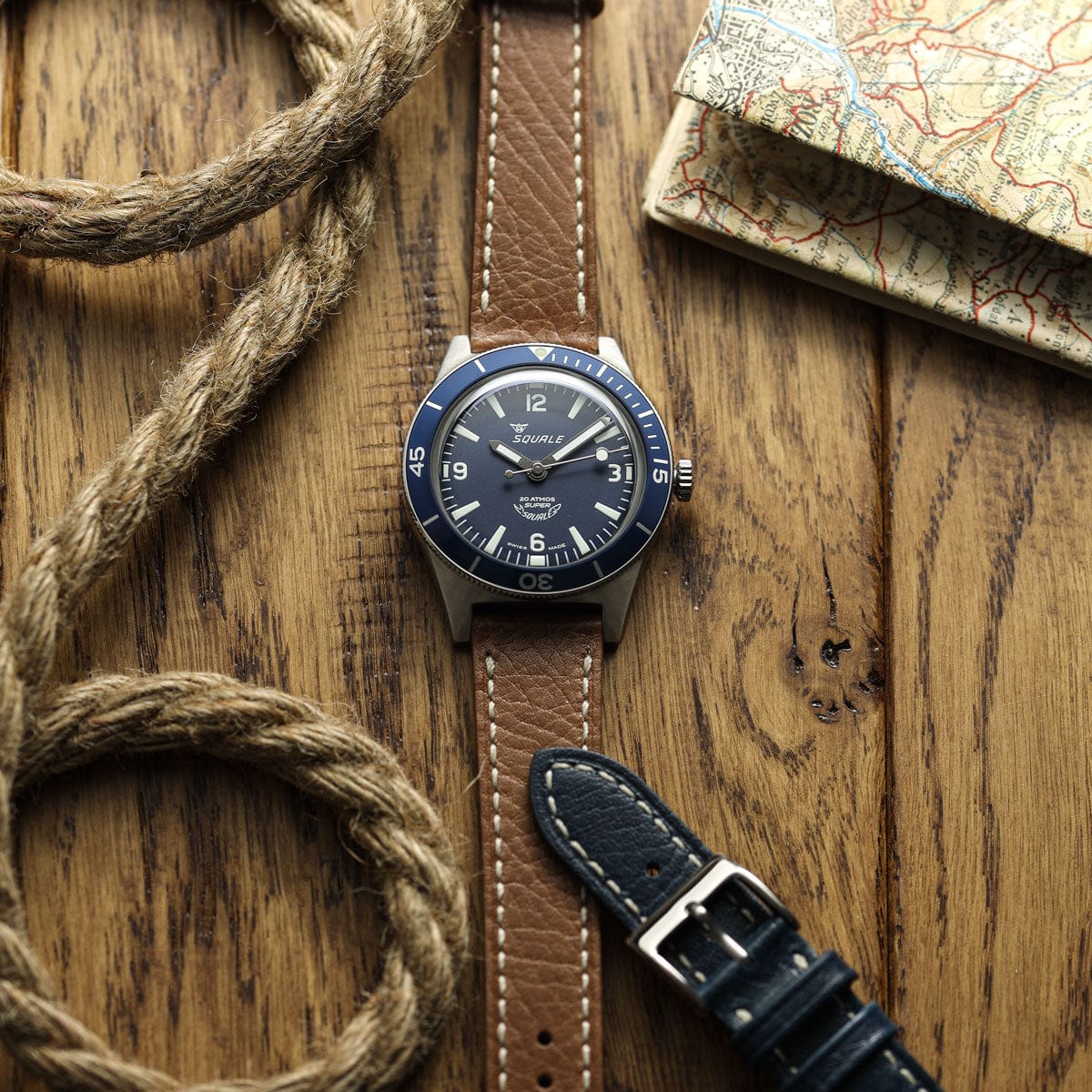 Castile Handmade Spanish Leather Watch Strap - Light Brown