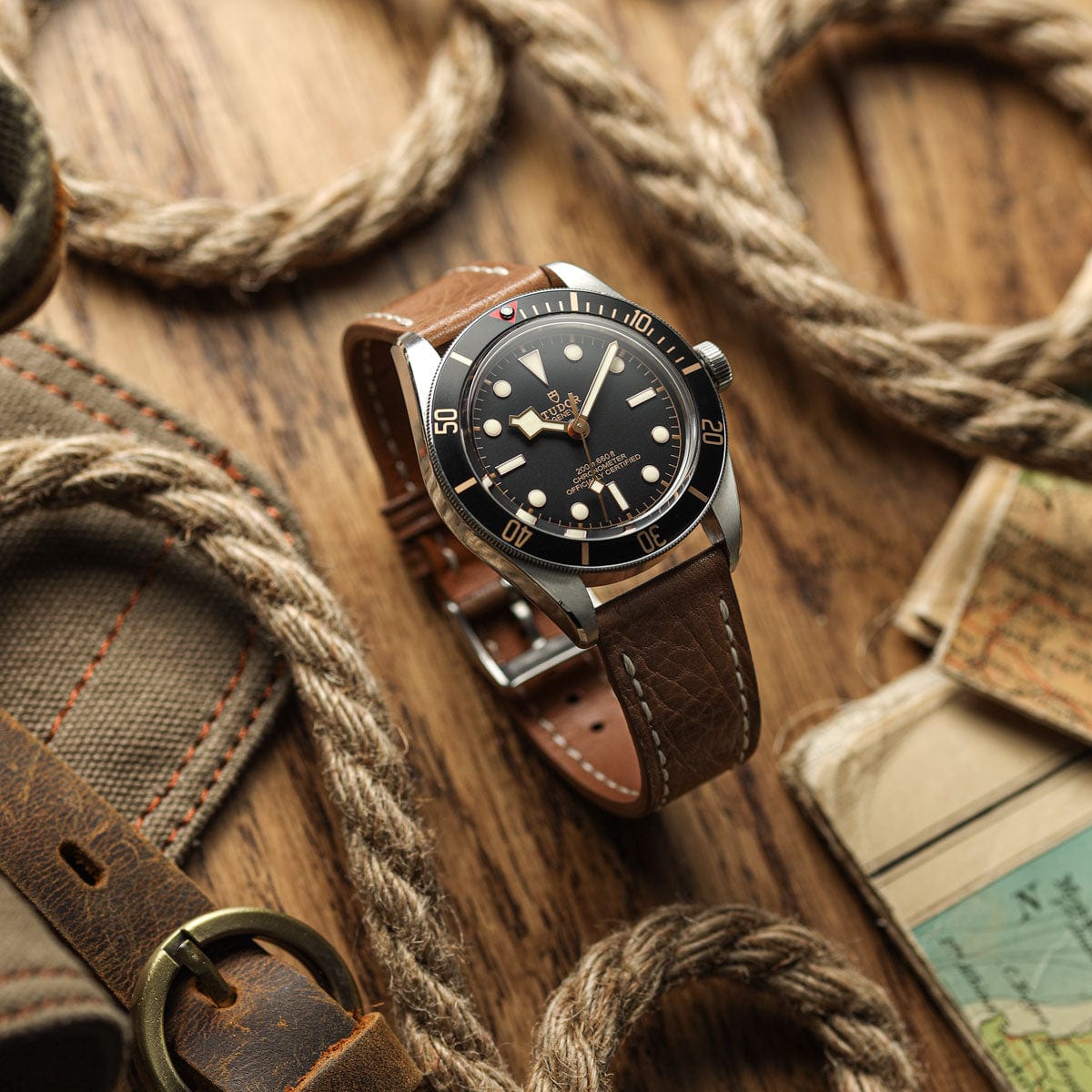 Castile Handmade Spanish Leather Watch Strap - Light Brown