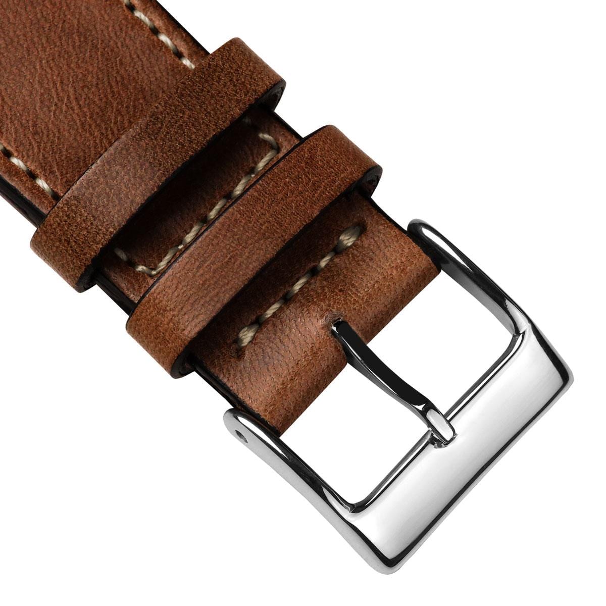 Radstock Missouri Vintage Leather Watch Strap - Medium Brown