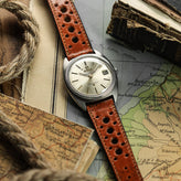 Radstock Racing Style Genuine Leather Watch Strap - Vintage Brown