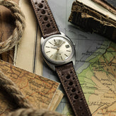 Radstock Racing Style Genuine Leather Watch Strap - Vintage Chocolate Brown