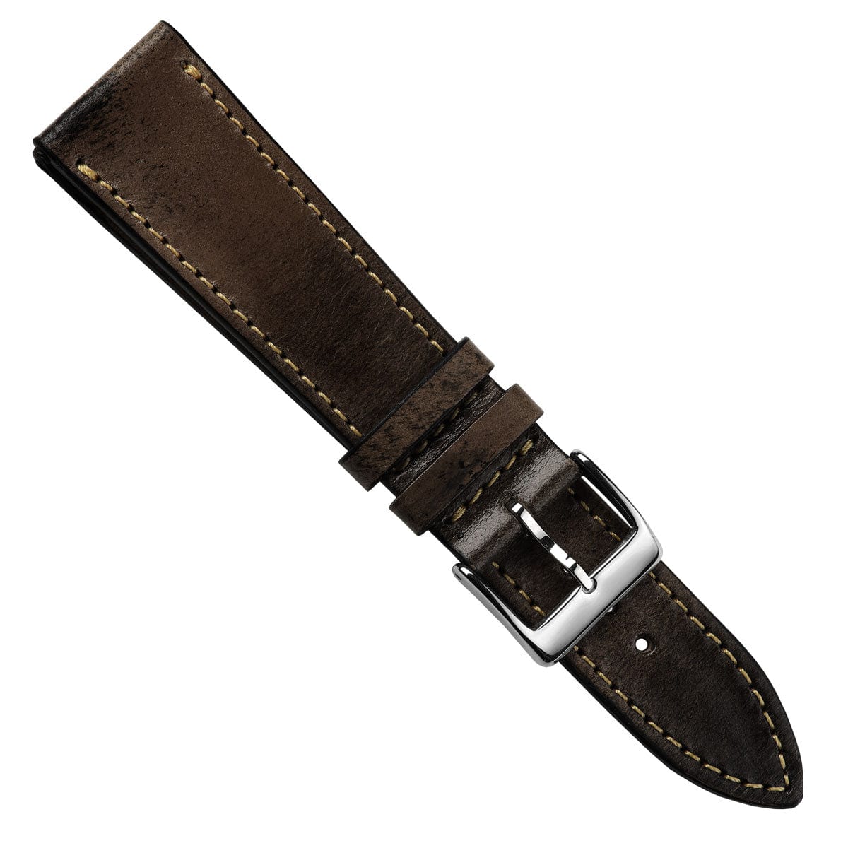 Radstock Vintage Genuine Leather Watch Strap - Vintage Chocolate Brown