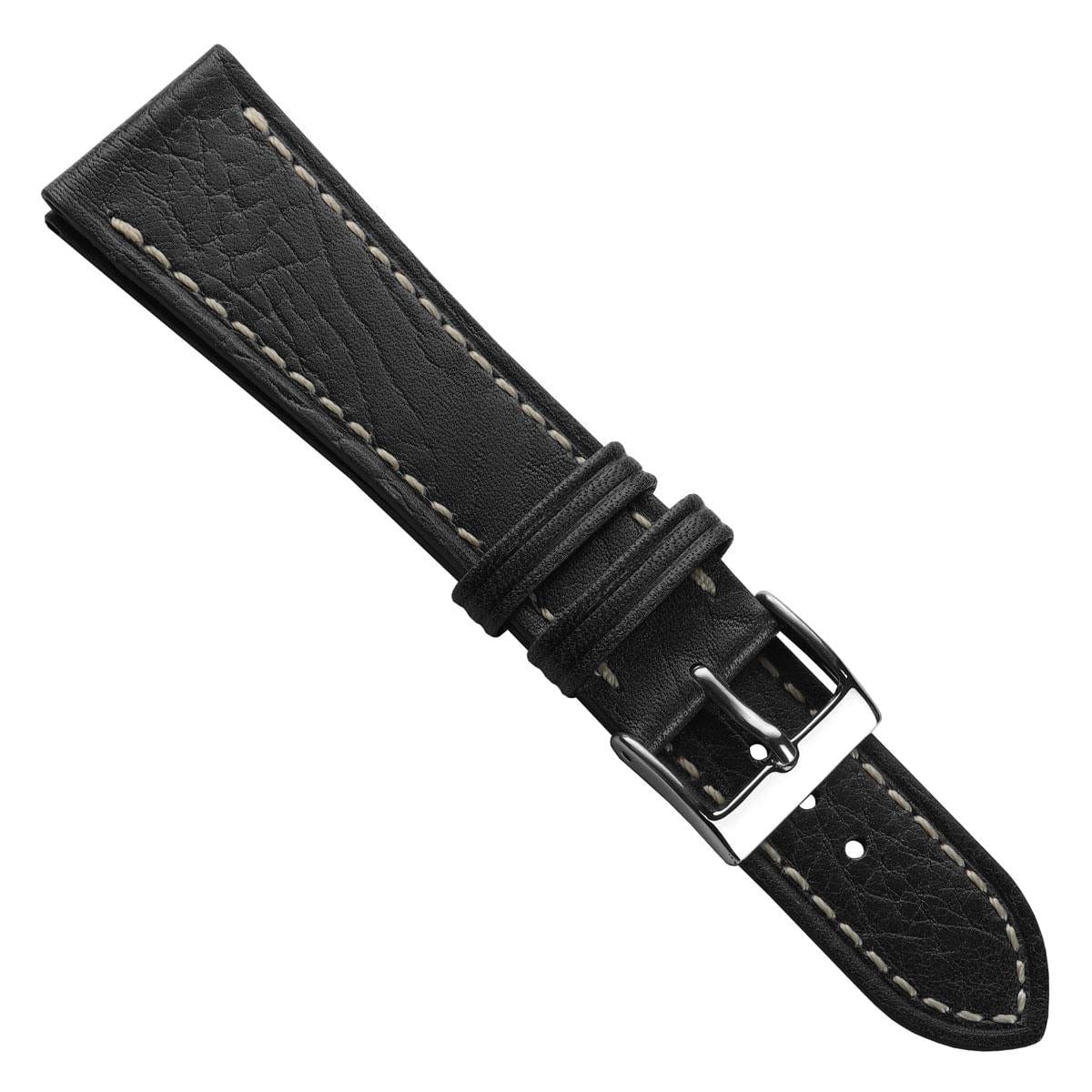 Castile Handmade Spanish Leather Watch Strap - Black
