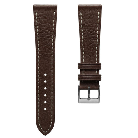 Castile Handmade Spanish Leather Watch Strap - Dark Brown