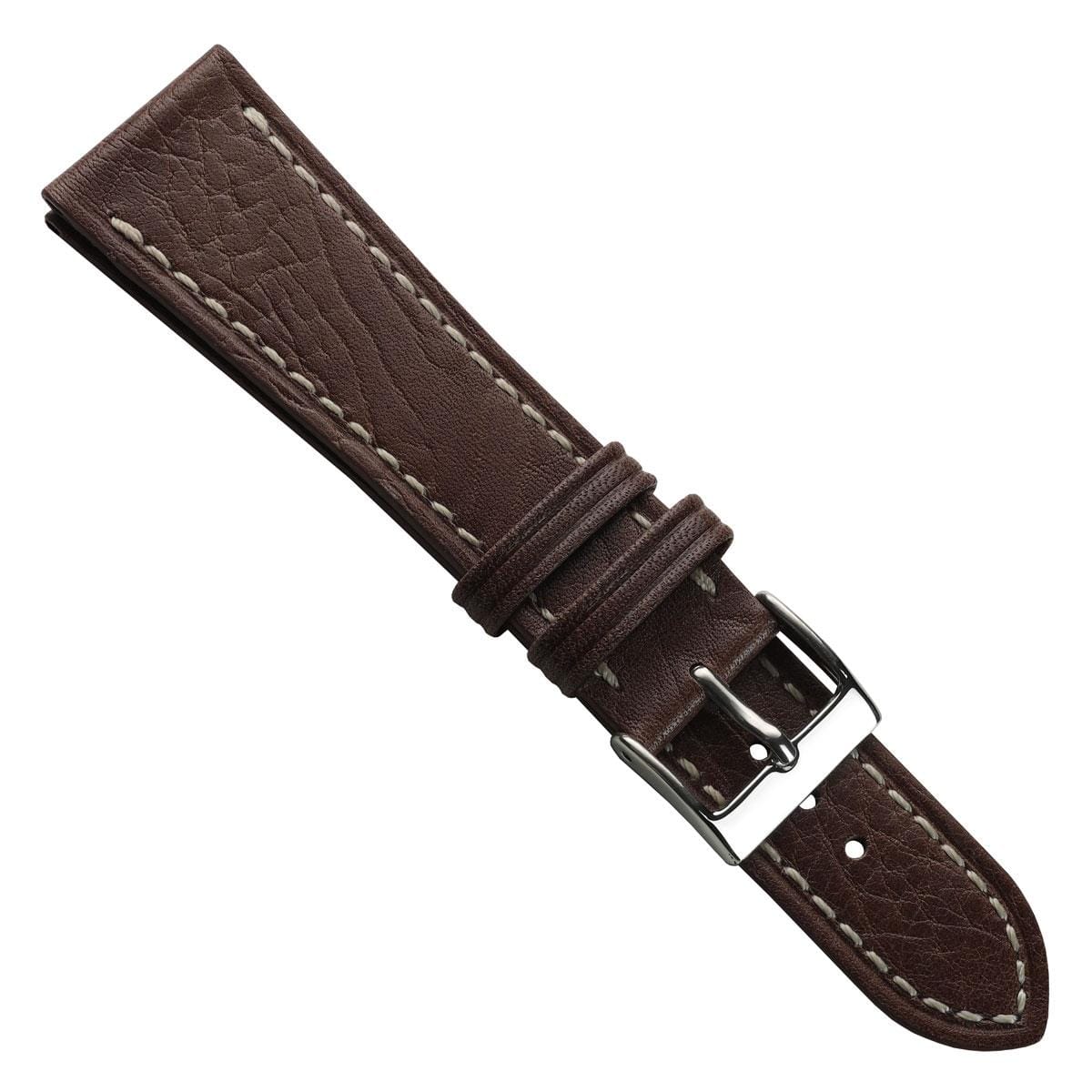 Castile Handmade Spanish Leather Watch Strap - Dark Brown